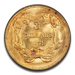 1878 $3 Gold Princess MS-64+ PCGS CAC