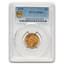 1878 $3 Gold Princess MS-64 PCGS
