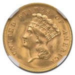 1878 $3 Gold Princess MS-65 NGC