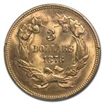 1878 $3 Gold Princess MS-65 PCGS