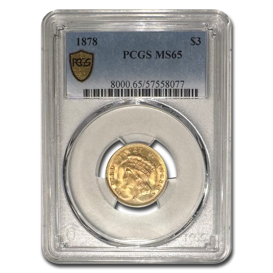 1878 $3 Gold Princess MS-65 PCGS