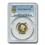 1878 $3 Gold Princess PR-61 Cameo PCGS