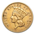 1878 $3 Gold Princess VF