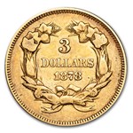 1878 $3 Gold Princess VF