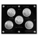 1878 5-Coin Morgan Dollar Variety Set BU (Capital Plastic)