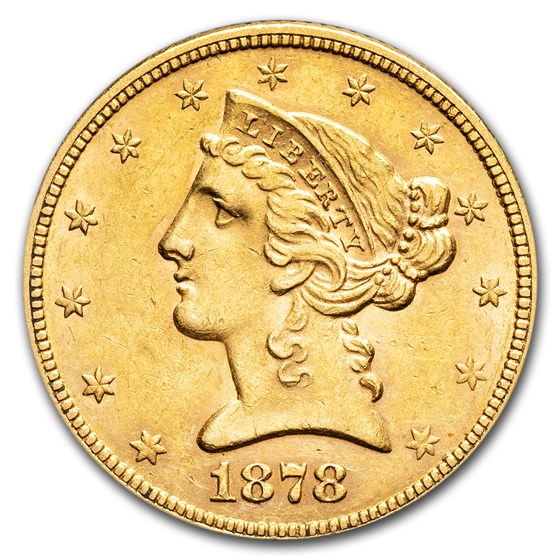 1878 $5 Liberty Gold Half Eagle AU 1878 $5 Liberty Gold Half Eagle AU