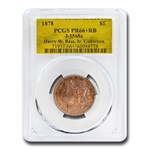 1878 $5 Pattern Half Eagle PR-66+ PCGS (RB, J-1568a, Bass Jr.)