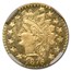1878/6 Indian Round 25¢ Gold MS-65 NGC DPL (BG-883)