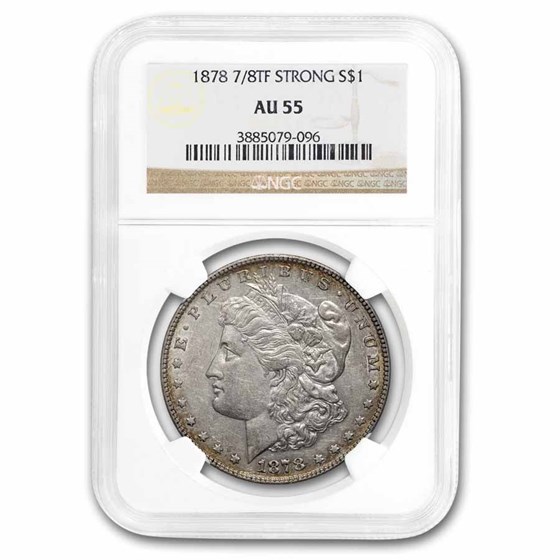 1878 7/8 TF Morgan Dollar AU-55 NGC (Strong) 1878 7/8 TF Morgan Dollar AU-55 NGC (Strong)