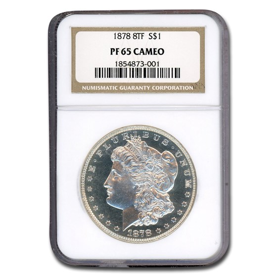 1878 8 TF Morgan Dollar PF-65 Cameo NGC 1878 8 TF Morgan Dollar PF-65 Cameo NGC