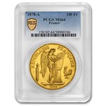1878-A France Gold 100 Francs MS-64 PCGS