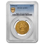 1878-CC $10 Liberty Gold Eagle AU-53+ PCGS