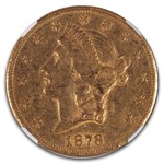 1878-CC $20 Liberty Gold Double Eagle AU-55 NGC