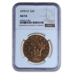 1878-CC $20 Liberty Gold Double Eagle AU-55 NGC