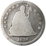 1878-CC Liberty Seated Quarter AG