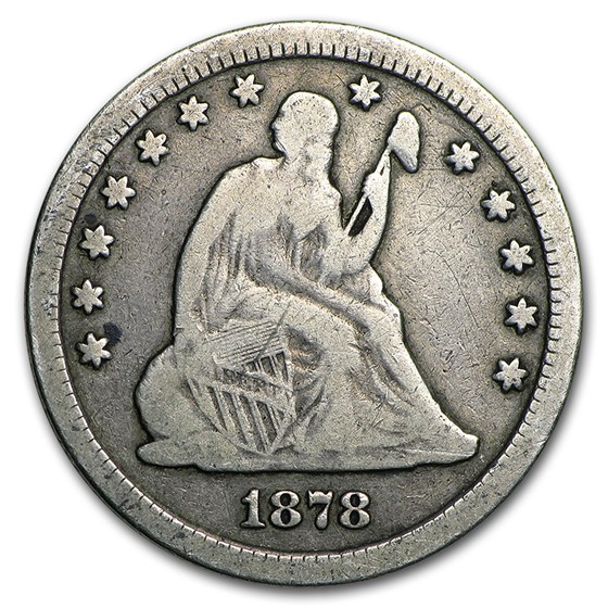 1878-CC Liberty Seated Quarter VG 1878-CC Liberty Seated Quarter VG