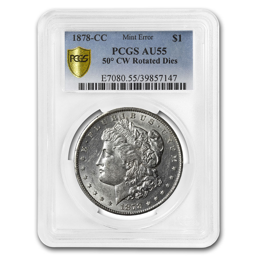 Buy 1878-CC Morgan Dollar AU-55 PCGS (Mint Error, Rotated Dies