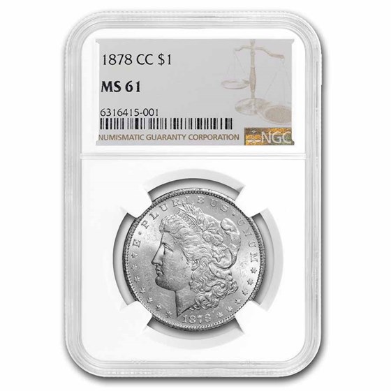 1878-CC Morgan Dollar MS-61 NGC