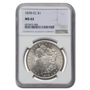 1878-CC Morgan Dollar MS-62 NGC