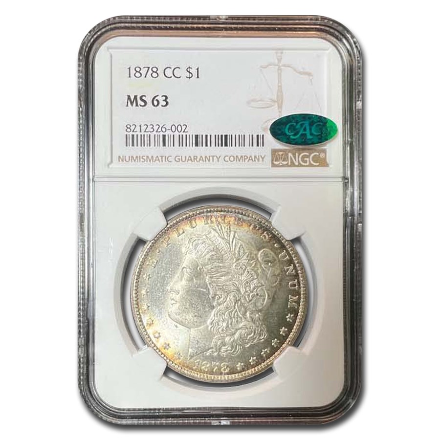 1878-CC Morgan Dollar MS-63 NGC CAC (Toning)