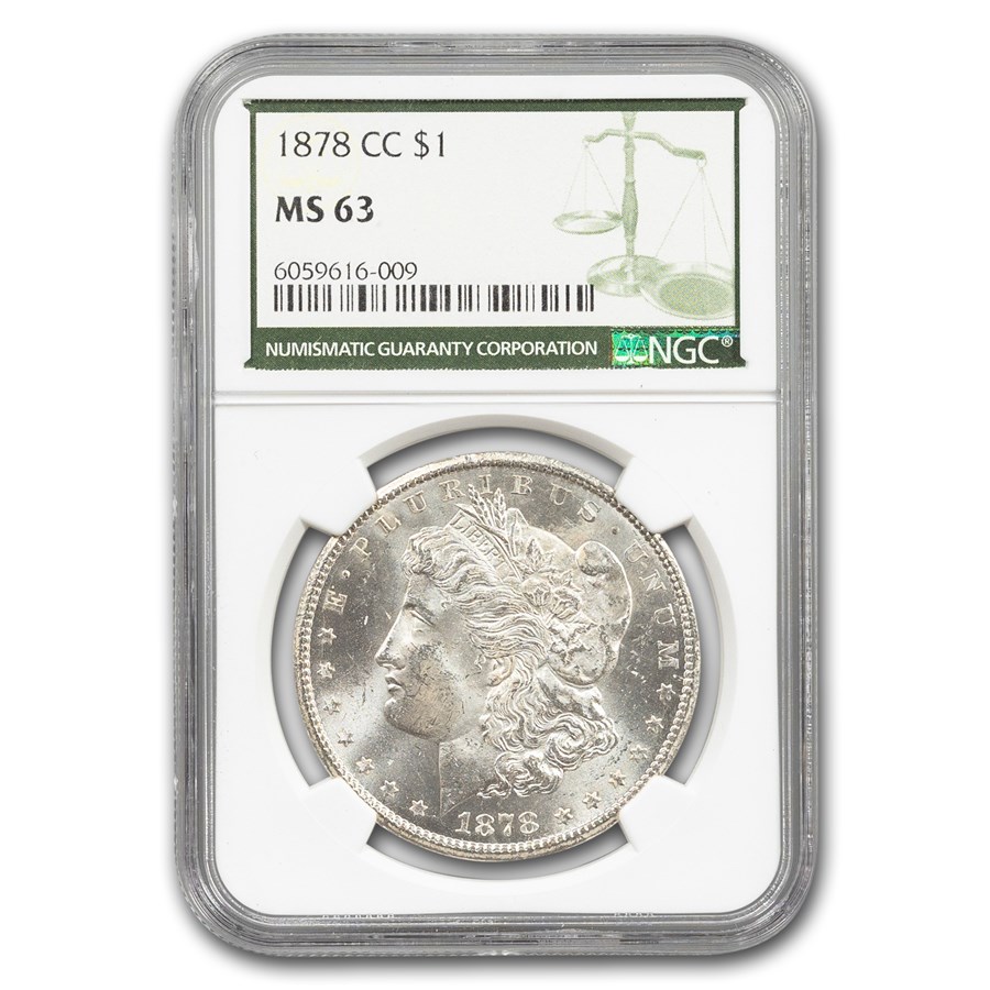 1878-CC Morgan Dollar MS-63 NGC (Green Label)