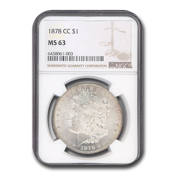 1878-CC Morgan Dollar MS-63 NGC 1878-CC Morgan Dollar MS-63 NGC