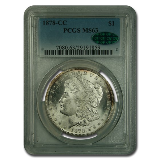 1878-CC Morgan Dollar MS-63 PCGS CAC 1878-CC Morgan Dollar MS-63 PCGS CAC