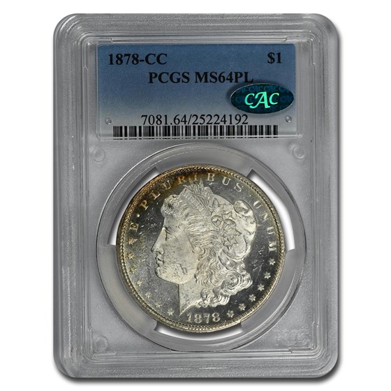 1878-CC Morgan Dollar MS-64 PCGS CAC (PL) 1878-CC Morgan Dollar MS-64 PCGS CAC (PL)