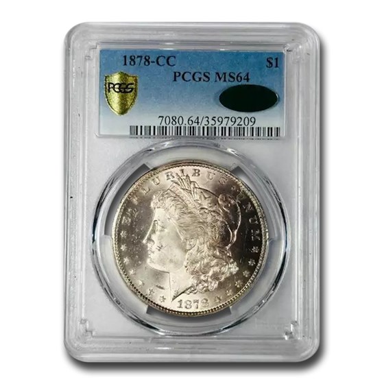 1878-CC Morgan Dollar MS-64 PCGS CAC 1878-CC Morgan Dollar MS-64 PCGS CAC