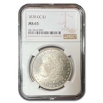 1878-CC Morgan Dollar MS-65 NGC