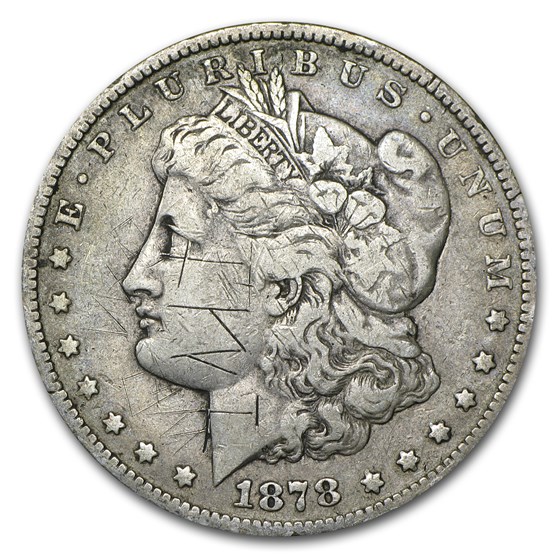 1878-CC Morgan Dollar VF Details (Graffiti) 1878-CC Morgan Dollar VF Details (Graffiti)