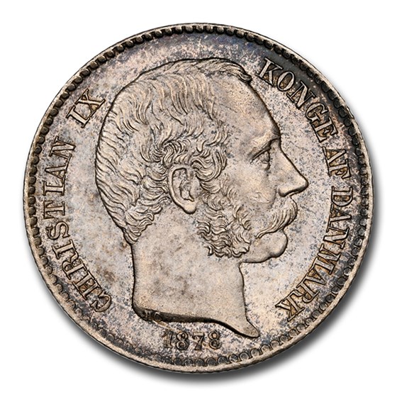 1878 Danish West Indies Silver 10 Cents MS-66 NGC 1878 Danish West Indies Silver 10 Cents MS-66 NGC