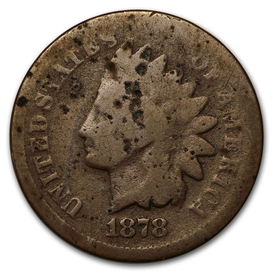 1878 Indian Head Cent Good (Cleaned, Corroded or Damaged) 1878 Indian Head Cent Good (Cleaned, Corroded or Damaged)