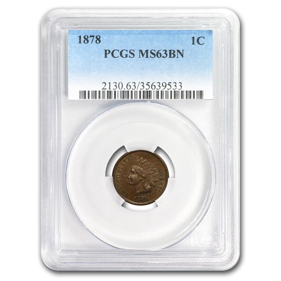 1878 Indian Head Cent MS-63 PCGS (Brown) 1878 Indian Head Cent MS-63 PCGS (Brown)