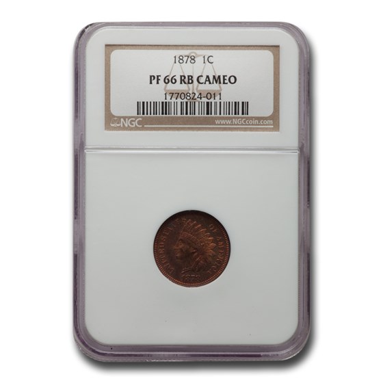 1878 Indian Head Cent PF-66 Cameo NGC (Red/Brown) 1878 Indian Head Cent PF-66 Cameo NGC (Red/Brown)