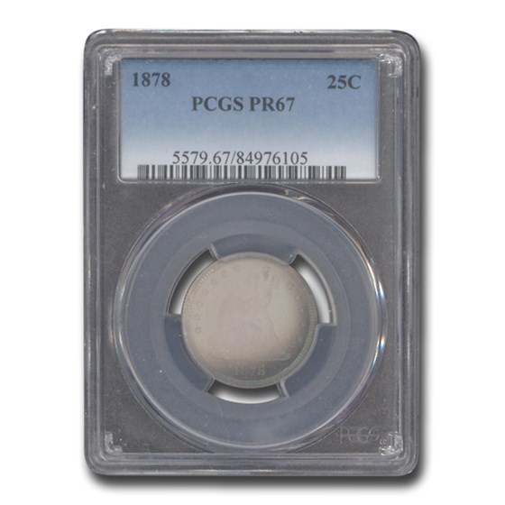 1878 Liberty Seated Quarter PR-67 PCGS 1878 Liberty Seated Quarter PR-67 PCGS