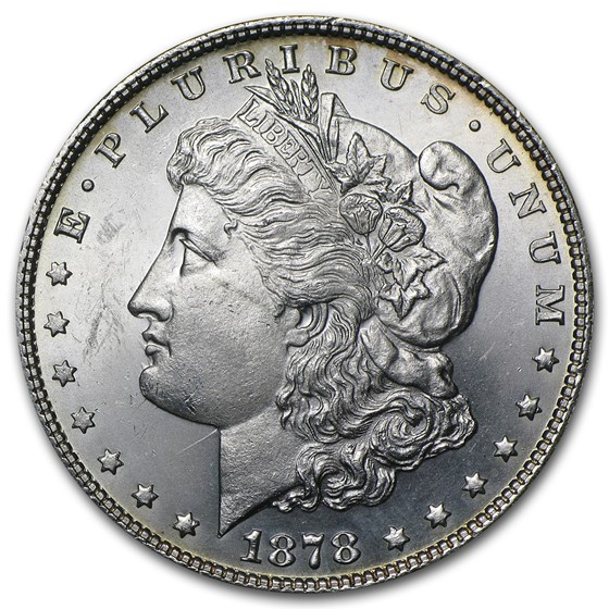 1878 Morgan Dollar 7/8 Tailfeathers BU 1878 Morgan Dollar 7/8 Tailfeathers BU