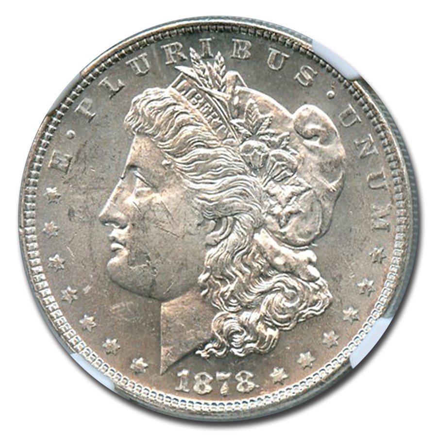 1878 Morgan Dollar 7/8 TF MS-61 NGC (Weak)