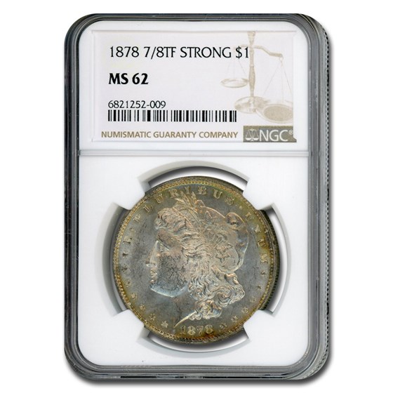 1878 Morgan Dollar 7/8 TF MS-62 NGC (Strong)
