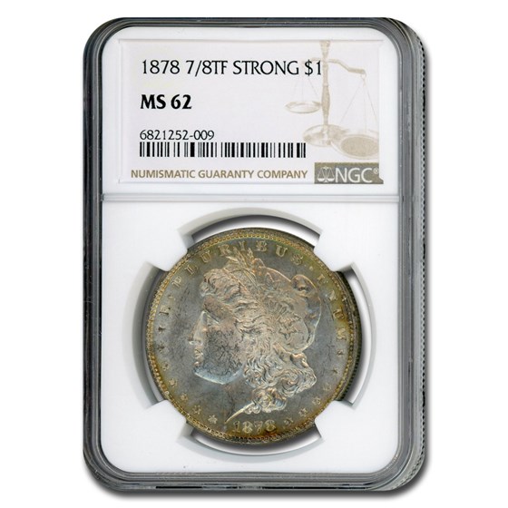 1878 Morgan Dollar 7/8 TF MS-62 NGC (Strong) 1878 Morgan Dollar 7/8 TF MS-62 NGC (Strong)