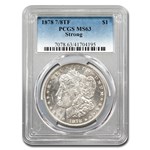 1878 Morgan Dollar 7/8 TF MS-63 PCGS (Strong)