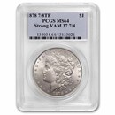 1878 Morgan Dollar 7/8 TF MS-64 PCGS (Strong)