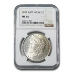 1878 Morgan Dollar 7/8TF MS-66 NGC (Weak)