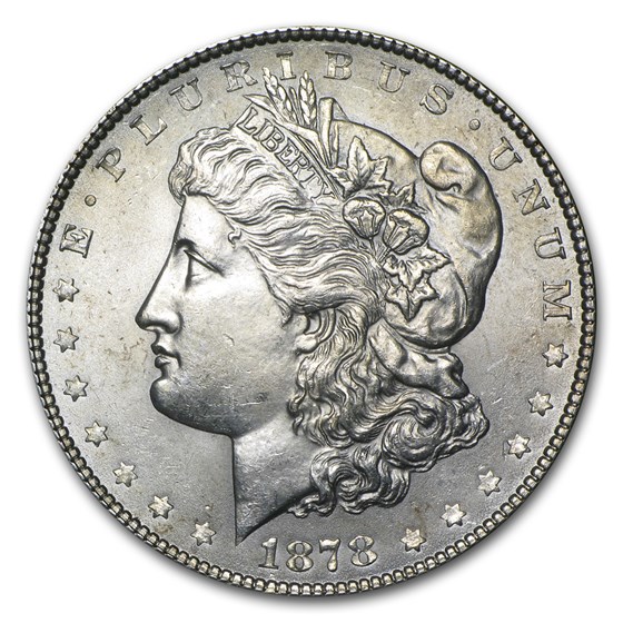 1878 Morgan Dollar 7 Tailfeathers Rev of 78 AU 1878 Morgan Dollar 7 Tailfeathers Rev of 78 AU