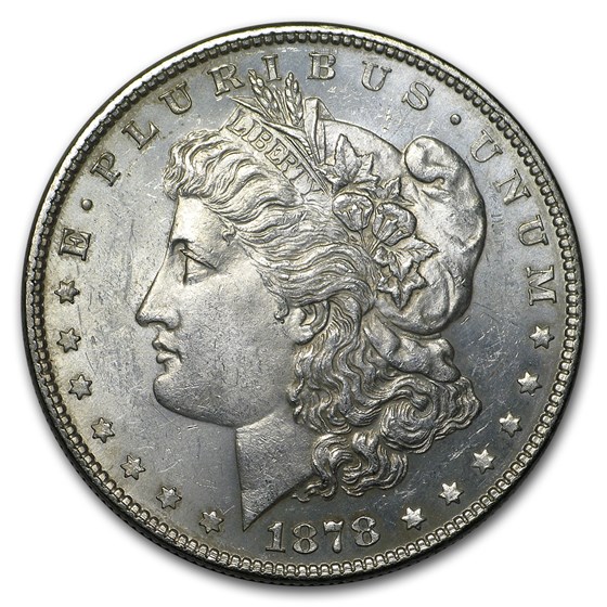 1878 Morgan Dollar 7 Tailfeathers Rev of 78 BU Details (Cleaned) 1878 Morgan Dollar 7 Tailfeathers Rev of 78 BU Details (Cleaned)
