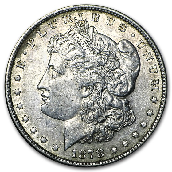 1878 Morgan Dollar 7 Tailfeathers Rev of 79 XF