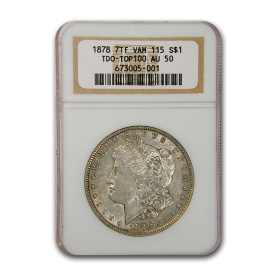 1878 Morgan Dollar 7 TF AU-50 NGC (TDO VAM 115 Top 100) 1878 Morgan Dollar 7 TF AU-50 NGC (TDO VAM 115 Top 100)