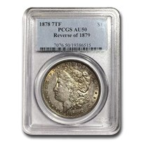 1878 Morgan Dollar 7 TF AU-50 PCGS (Reverse of 1879)