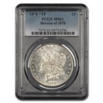 1878 Morgan Dollar 7 TF MS-61 PCGS (Reverse of 1878)
