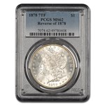 1878 Morgan Dollar 7 TF Rev of 78 MS-62 PCGS